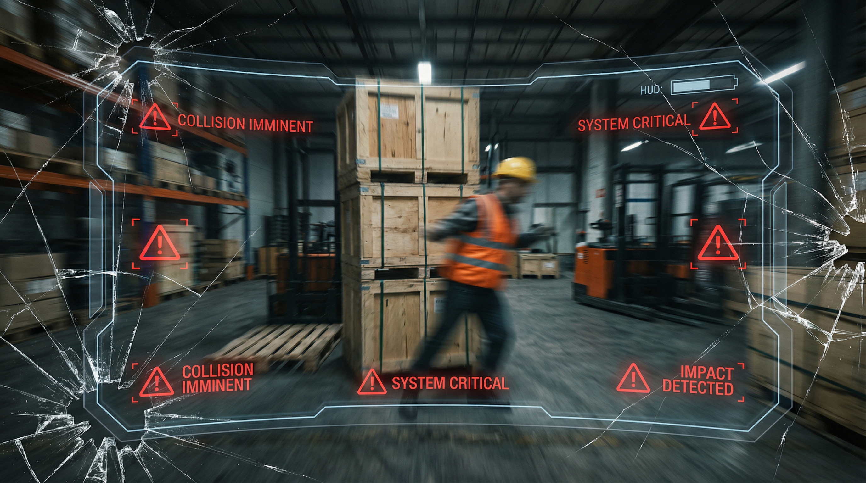 Robot collision risk training scene