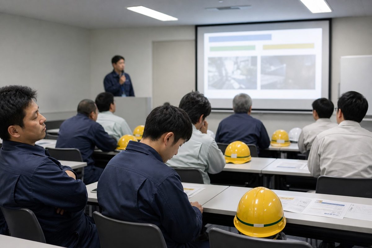 毎年同じ進行の安全大会の会場