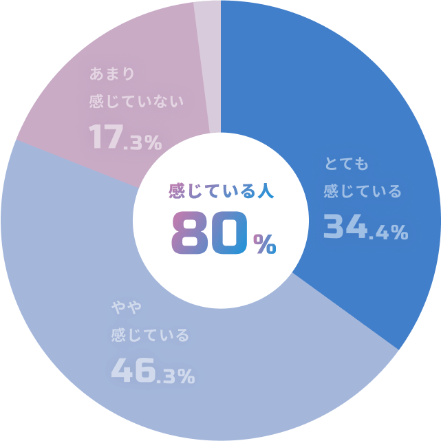 感じている人 80.6%